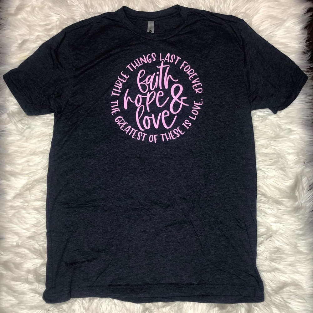 nwot faith hope love tshirt size large
